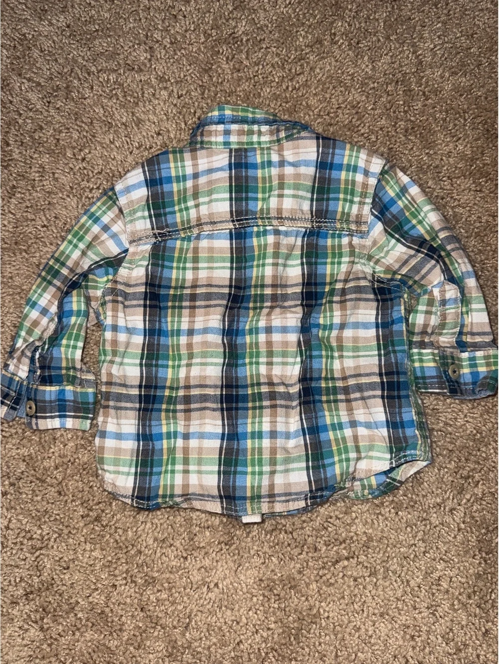 Genuine Baby Boys' Small Plaid Button-Up Shirt